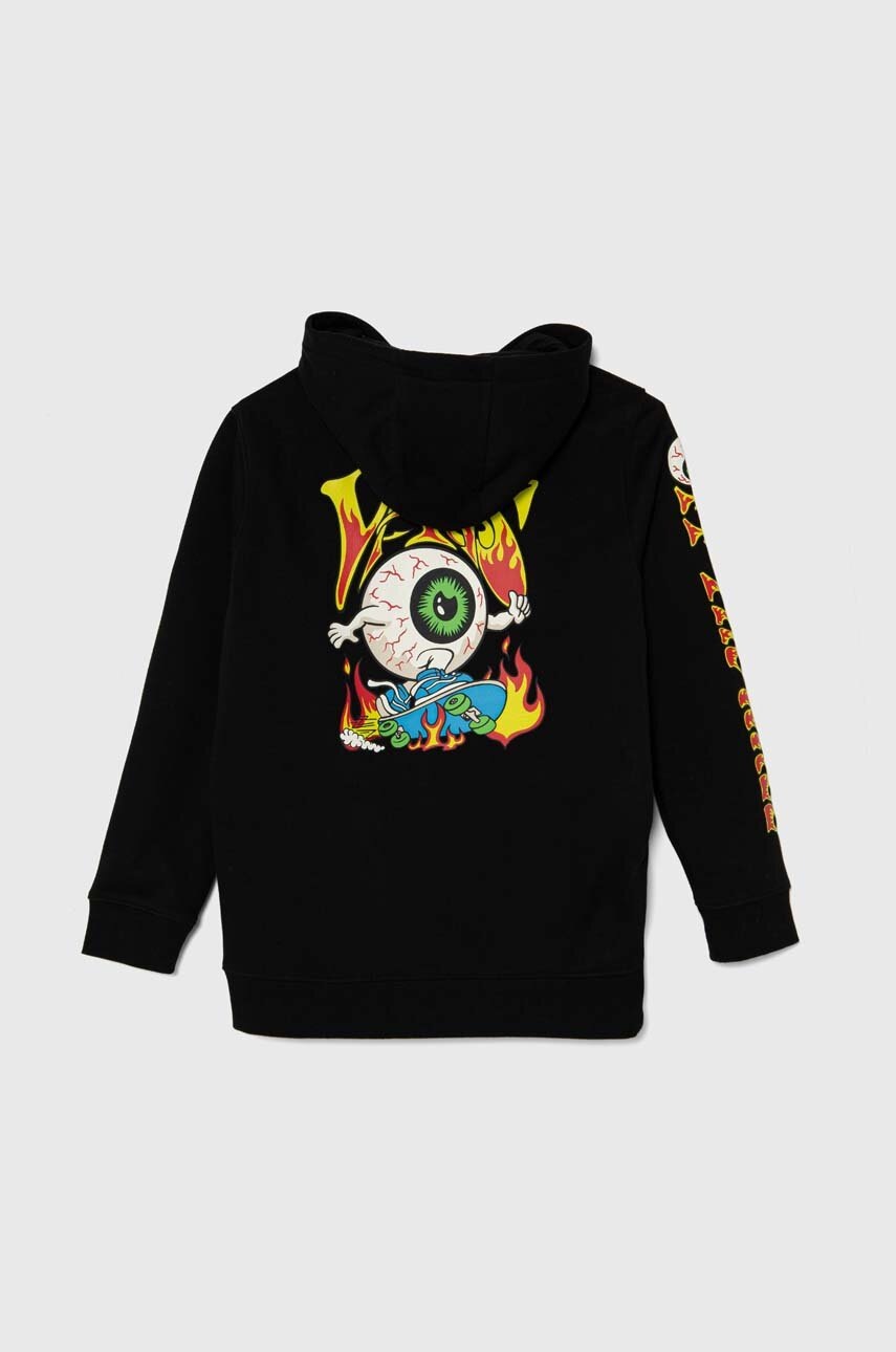 Детская кофта Vans EYEBALLIE HOODIE цвет чёрный с капюшоном с принтом