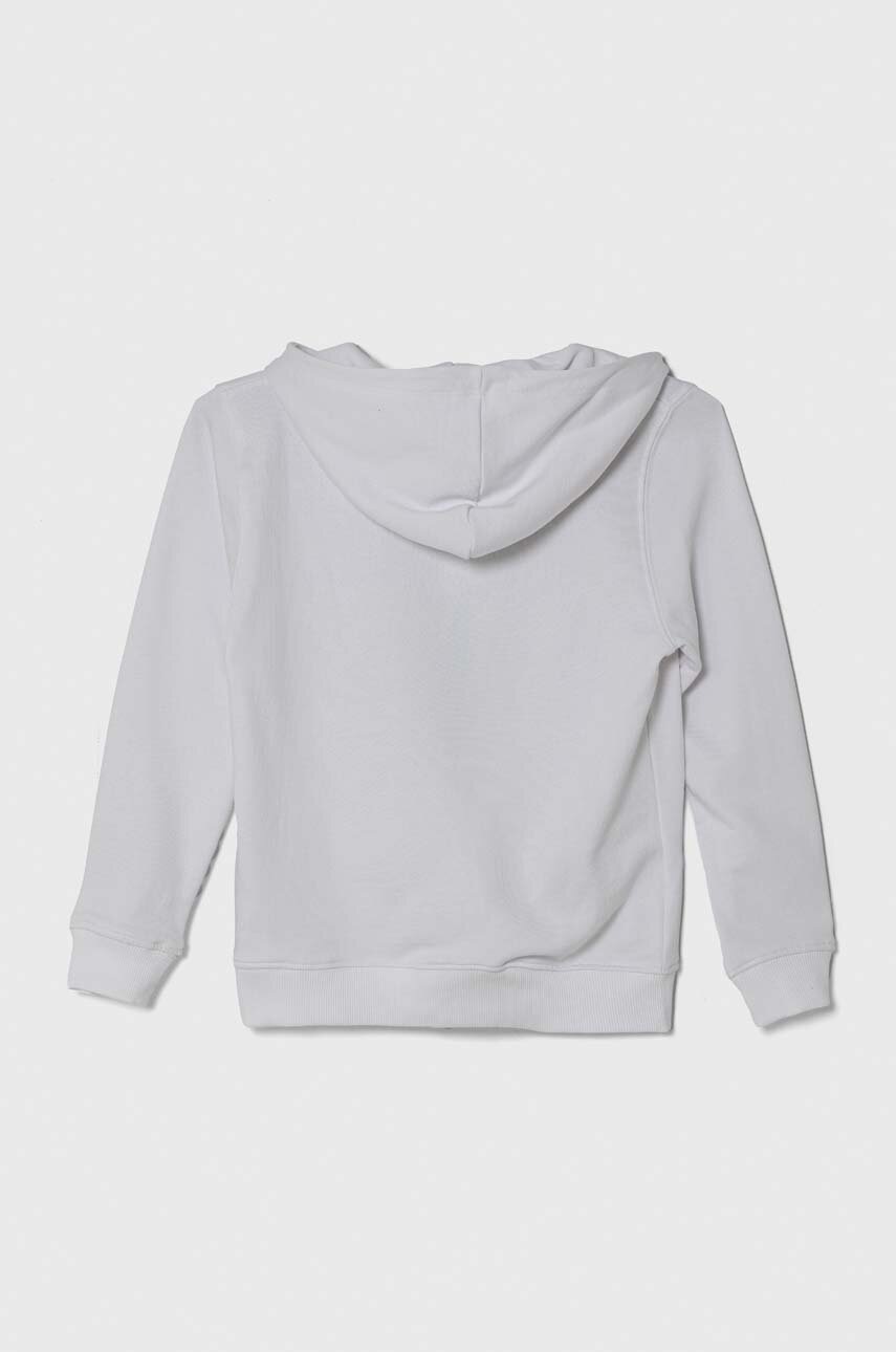Дитяча бавовняна кофта Pepe Jeans BARNEY колір білий з капюшоном з принтом Дитяча бавовняна кофта Pepe Jeans BARNEY колір білий з капюшоном з принтом