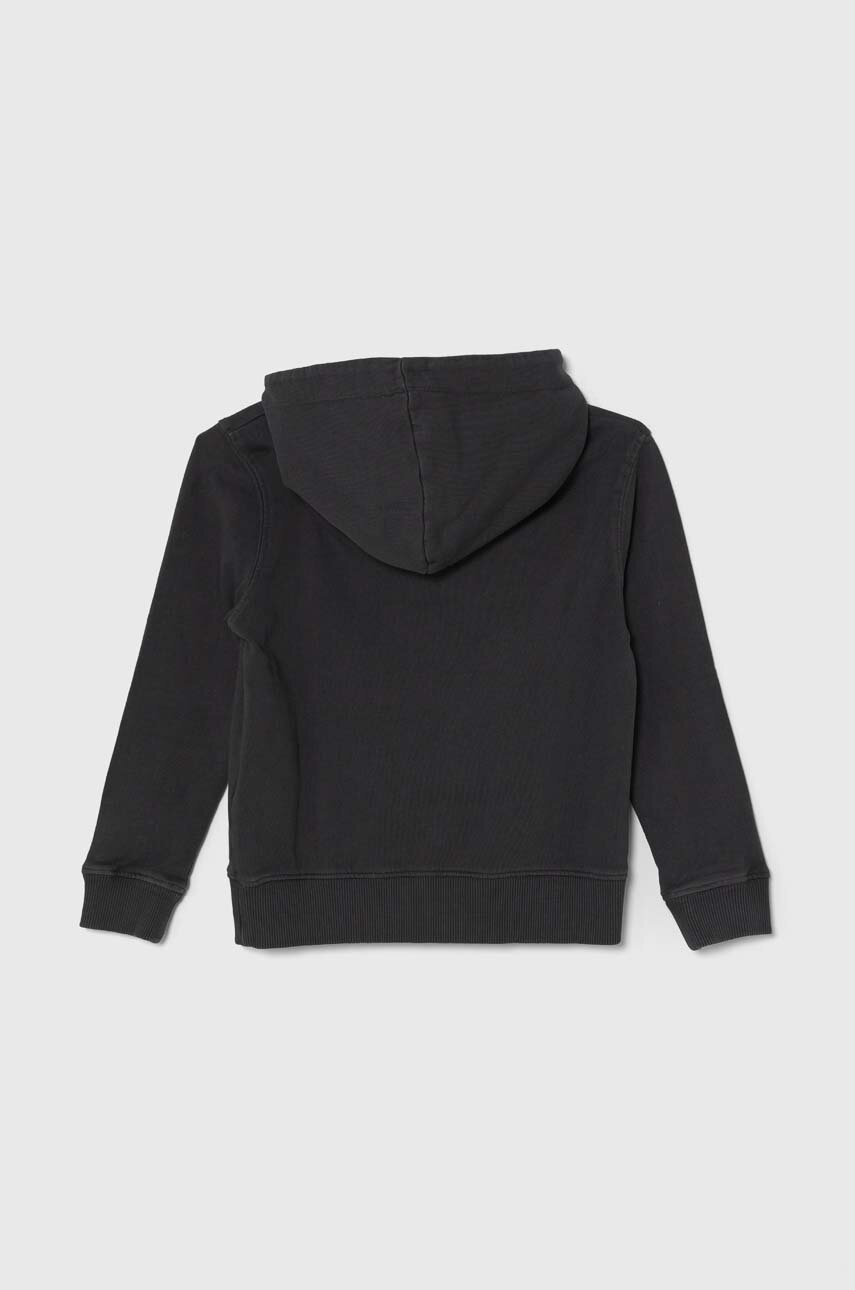 Детская хлопковая кофта Pepe Jeans NEW DAVIDE HOODIE цвет серый с капюшоном с принтом Детская хлопковая кофта Pepe Jeans NEW DAVIDE HOODIE цвет серый с капюшоном с принтом