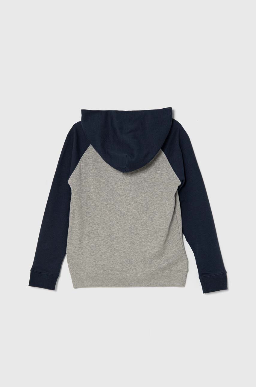 Детская кофта Quiksilver EASY DAY SOLID цвет серый с капюшоном узор