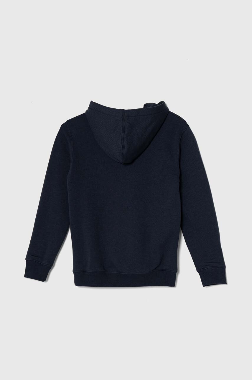 Детская кофта Quiksilver BIG LOGO цвет синий с капюшоном с принтом