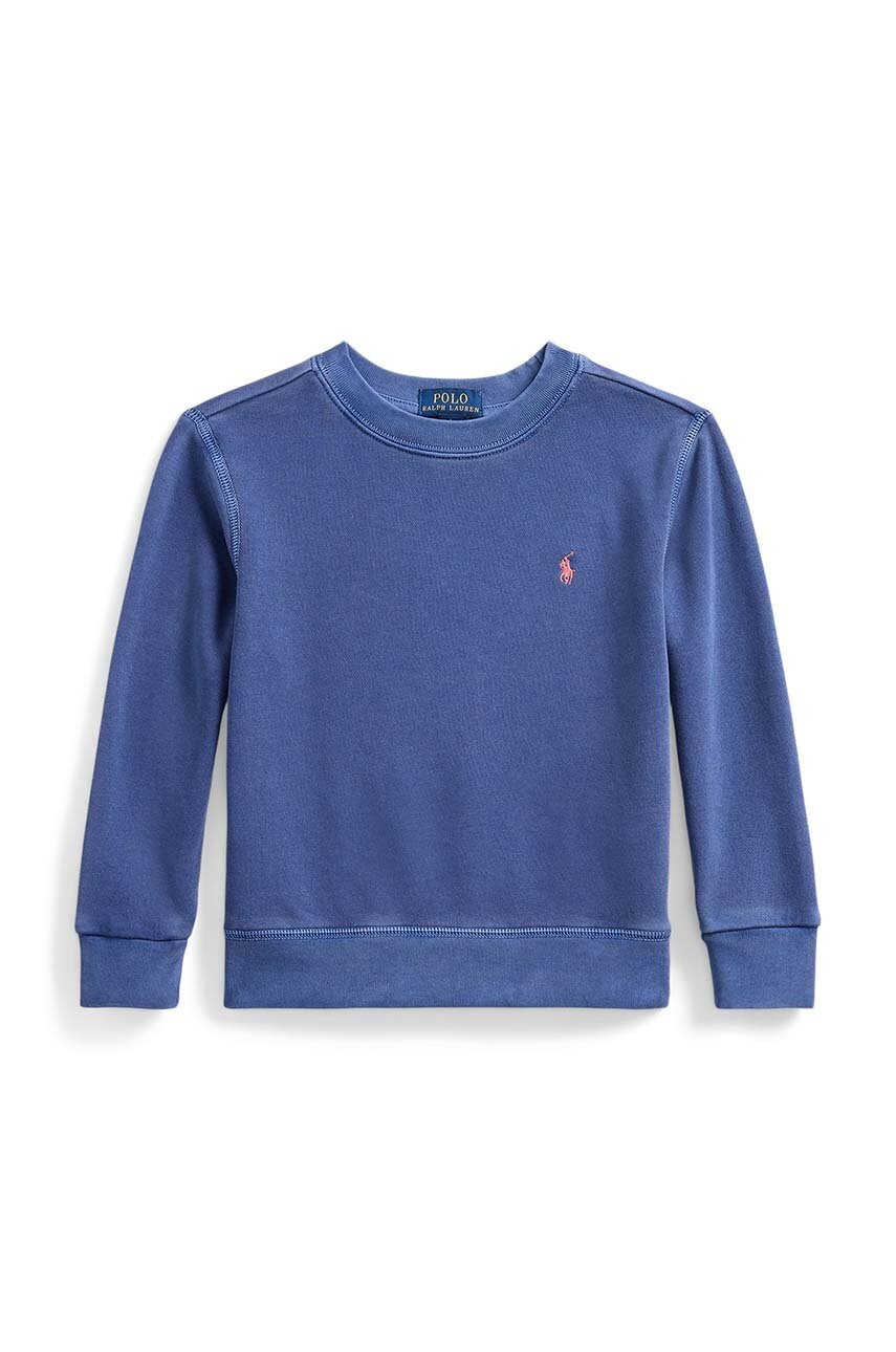 

Детски памучен суичър Polo Ralph Lauren в тъмносиньо с изчистен дизайн 322942099003, Тъмносин
