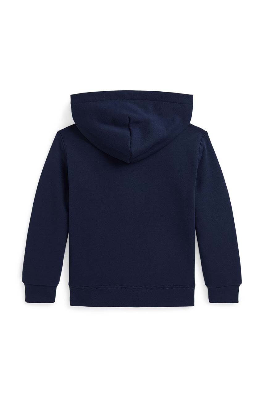 Детская кофта Polo Ralph Lauren цвет синий с капюшоном с принтом 322950835001