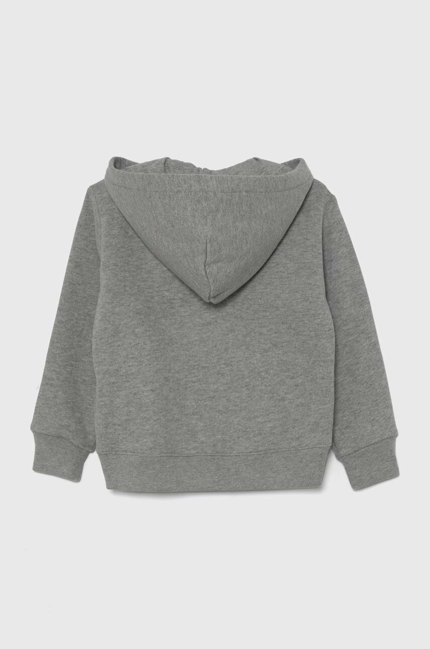 Детская кофта Polo Ralph Lauren цвет серый с капюшоном с принтом 322950835002