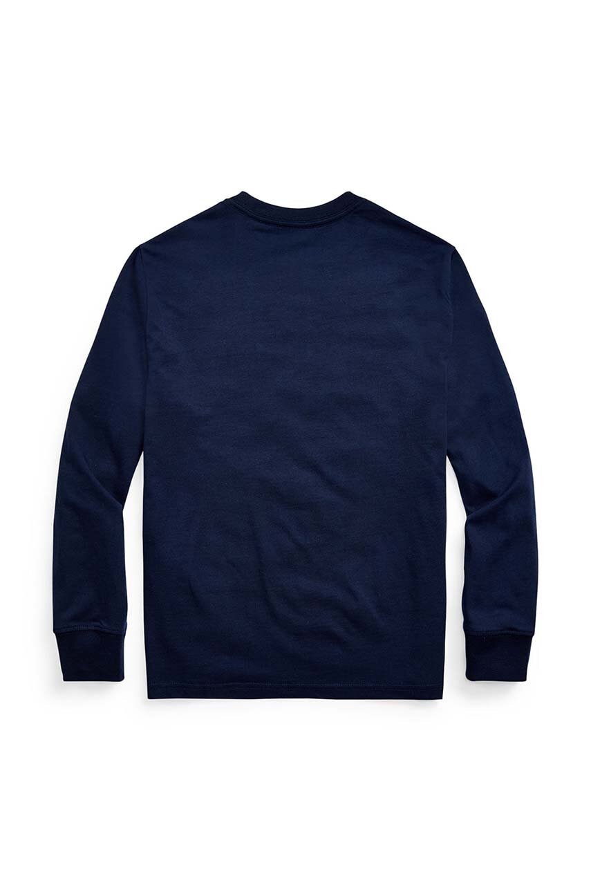 Детская хлопковая кофта Polo Ralph Lauren цвет синий однотонная 323843804002 Детская хлопковая кофта Polo Ralph Lauren цвет синий однотонная 323843804002