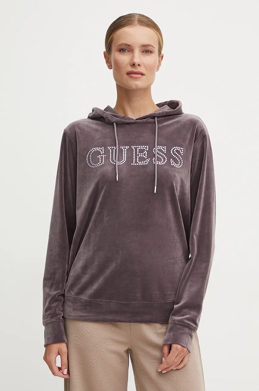 

Суичър Guess COUTURE в лилаво с качулка V4RQ25 KBXI2, Виолетов
