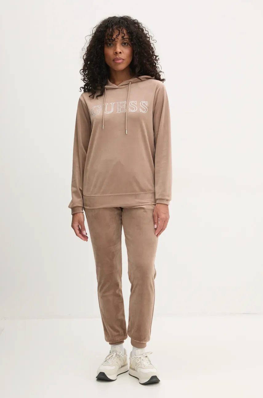 Кофта Guess COUTURE женская цвет коричневый с капюшоном V4RQ25 KBXI2 Кофта Guess COUTURE женская цвет коричневый с капюшоном V4RQ25 KBXI2