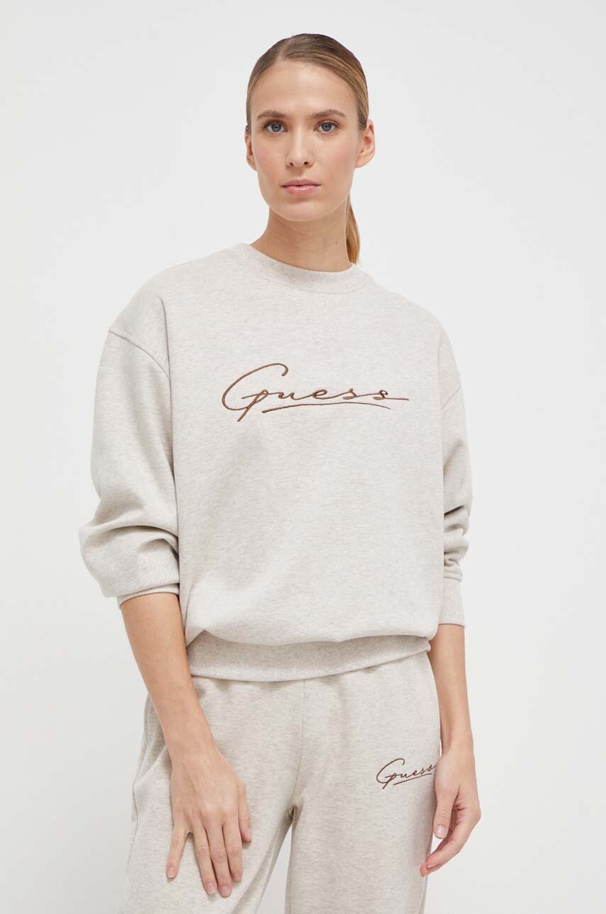 

Суичър Guess ALLYCIA в бежово с апликация V4RQ01 KC3D2, Бежов
