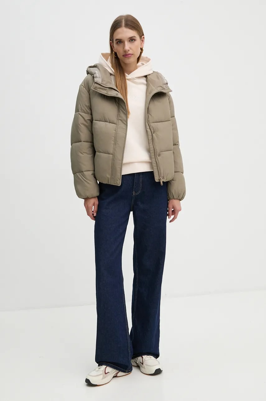 Хлопковая кофта Calvin Klein женская цвет розовый с капюшоном с принтом K20K205449 Хлопковая кофта Calvin Klein женская цвет розовый с капюшоном с принтом K20K205449