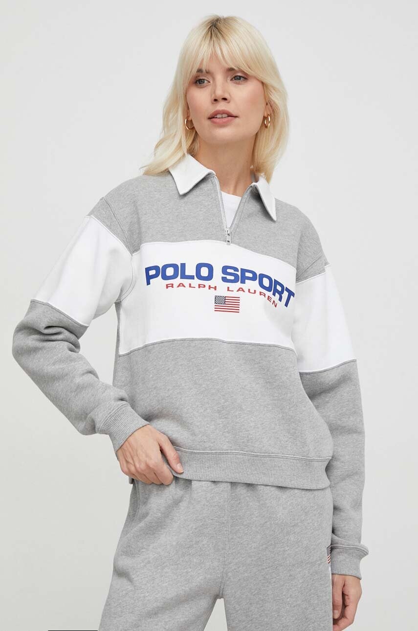 

Суичър Polo Ralph Lauren в сиво с принт 211936920, Сив