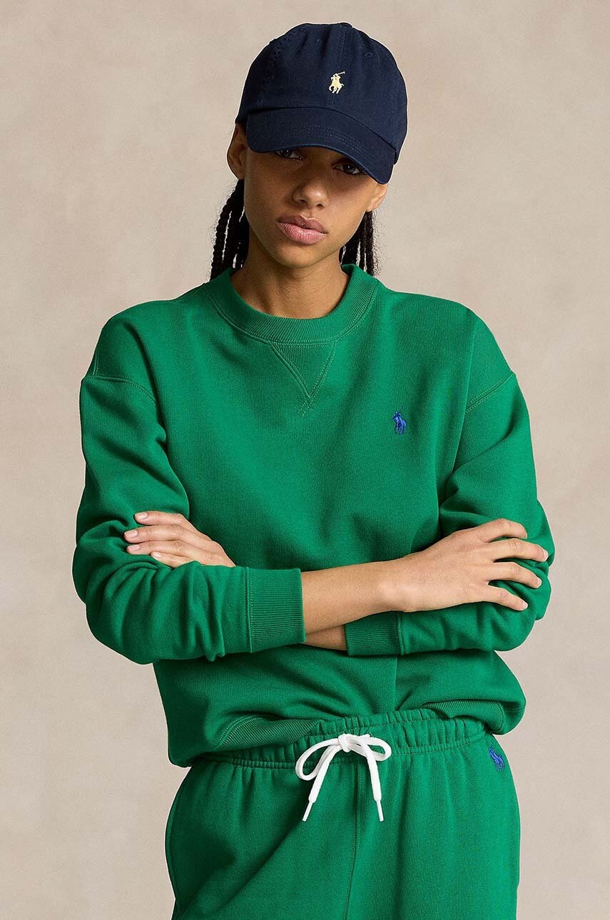 

Суичър Polo Ralph Lauren в зелено с изчистен дизайн, Зелен