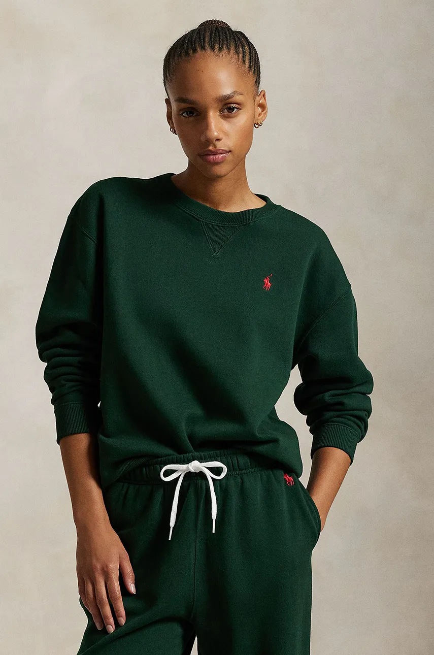 

Суичър Polo Ralph Lauren в червено с изчистен дизайн 211943006, Зелен