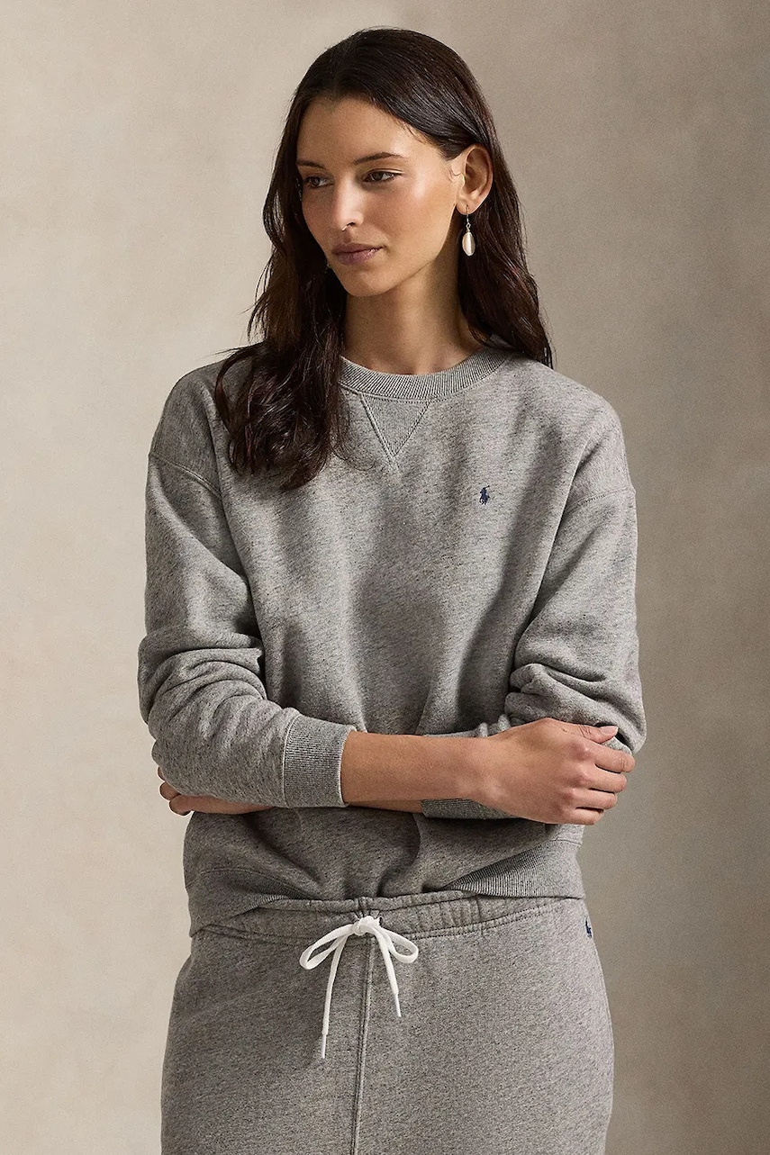 Levně Mikina Polo Ralph Lauren dámská, červená barva, hladká, 211943006