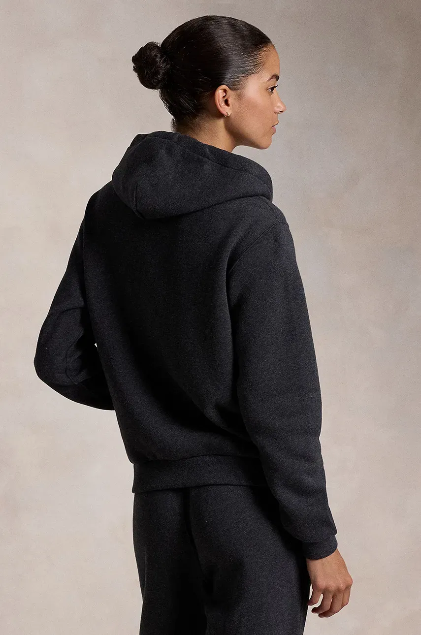 Кофта Polo Ralph Lauren женская цвет чёрный с капюшоном однотонная 211943008 Кофта Polo Ralph Lauren женская цвет чёрный с капюшоном однотонная 211943008
