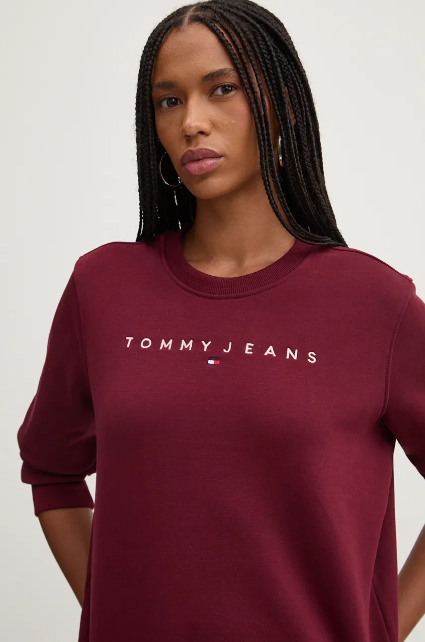 

Суичър Tommy Jeans в бордо с принт DW0DW17323