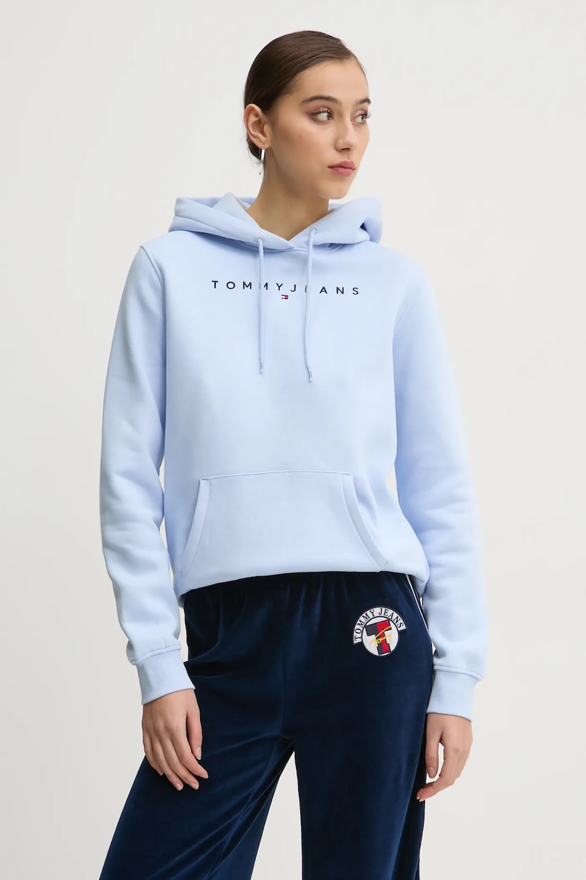 Tommy Jeans bluza femei, cu glugă, cu imprimeu, DW0DW17324 Tommy Jeans bluza femei, cu glugă, cu imprimeu, DW0DW17324