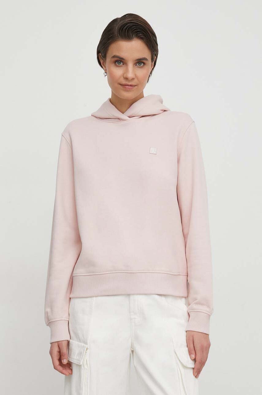 

Суичър Calvin Klein Jeans в розово с качулка апликация J20J223227, Розов