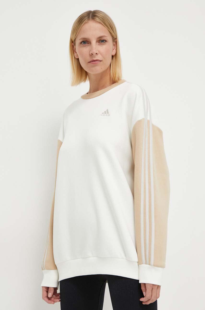 adidas bluză femei, culoarea bej, cu model IR6138 - Shoppu.