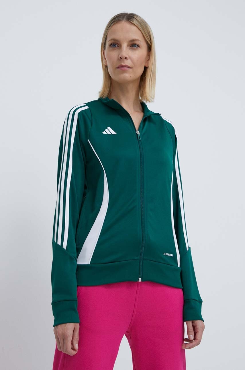 adidas Performance hanorac de antrenament Tiro 24 culoarea verde, cu imprimeu IR9499