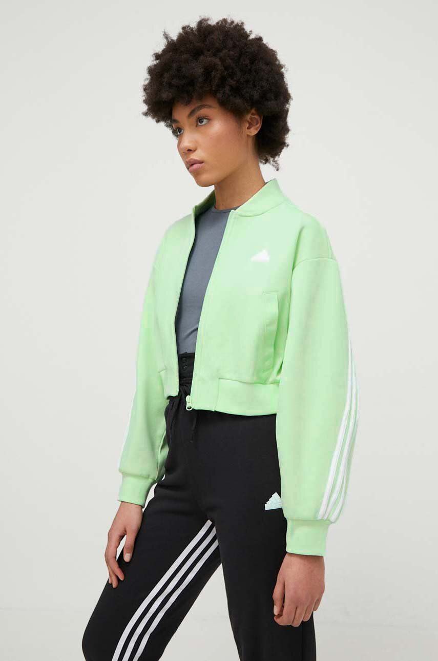 adidas bluza femei, culoarea verde, cu imprimeu