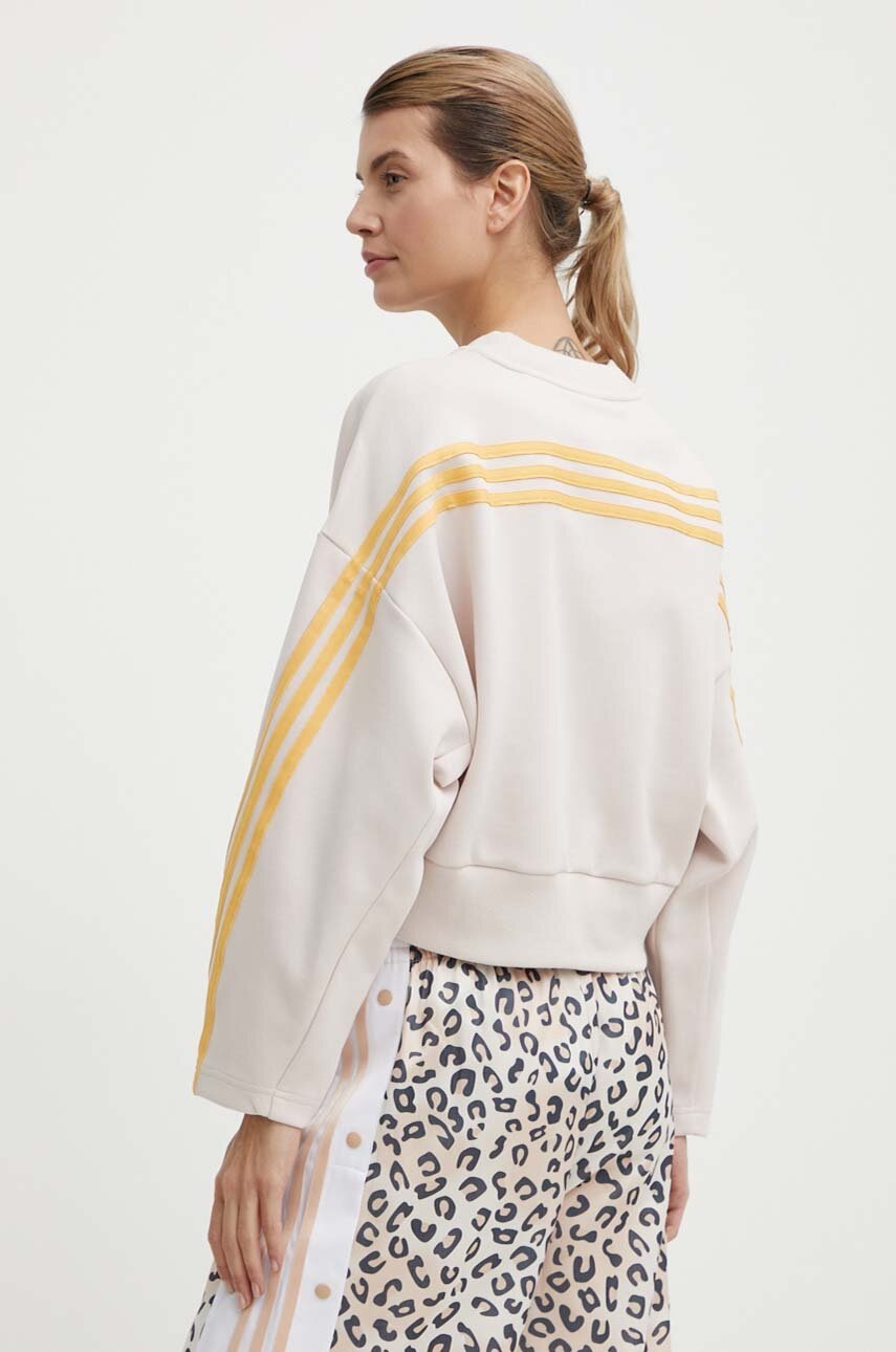 Кофта adidas жіноча колір бежевий з аплікацією IS3882 