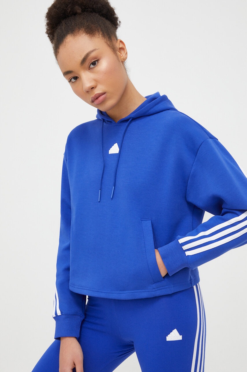 adidas bluză femei, cu glugă, cu model IS3887