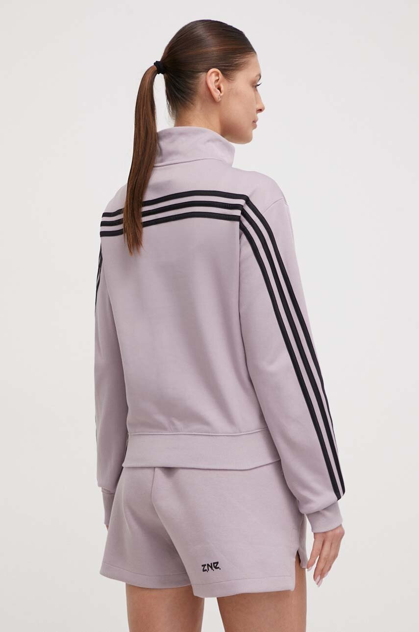 Кофта adidas жіноча колір фіолетовий з аплікацією 