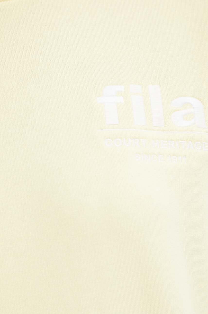 Кофта Fila Lima жіноча колір жовтий з капюшоном з аплікацією FAW0737 