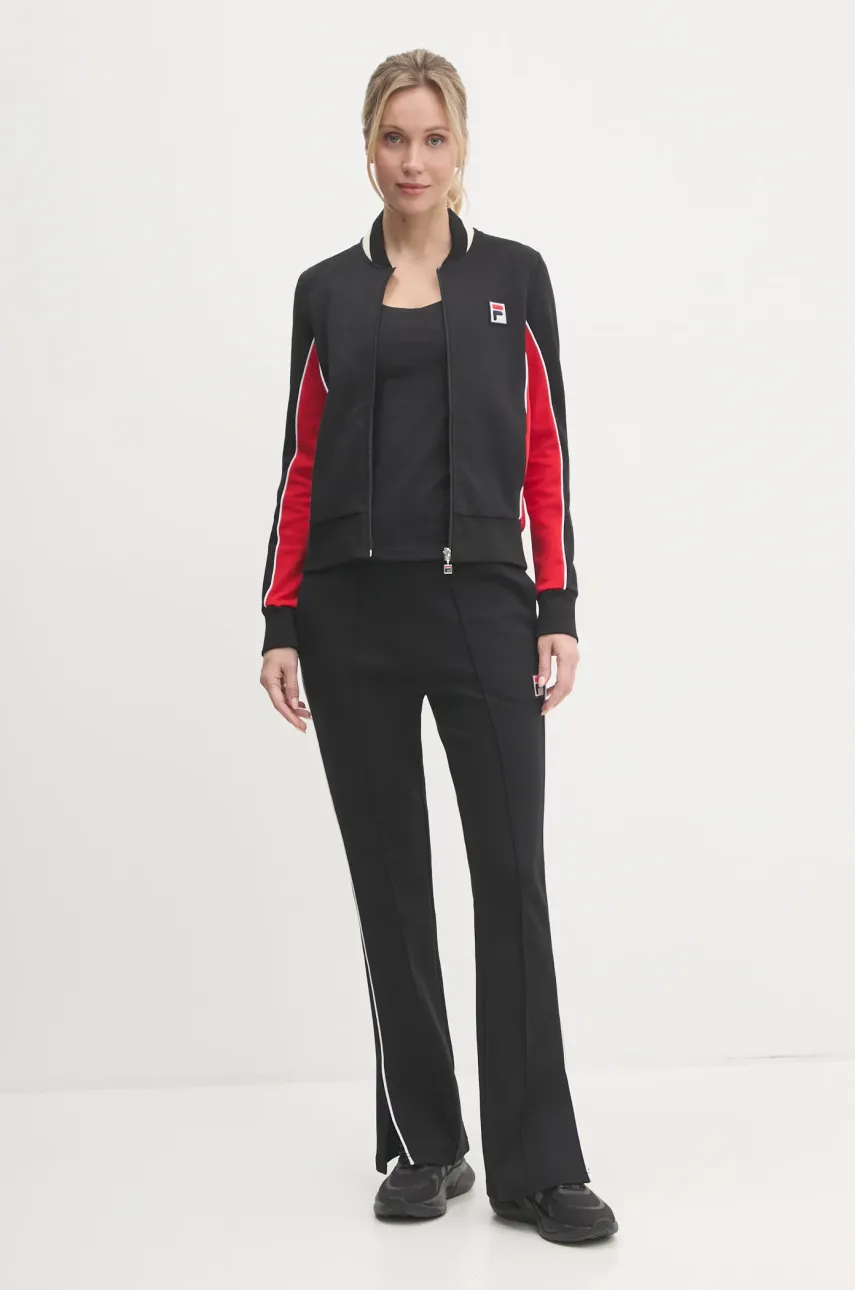 Кофта Fila Laiben женская цвет чёрный узор FAW0741 Кофта Fila Laiben женская цвет чёрный узор FAW0741