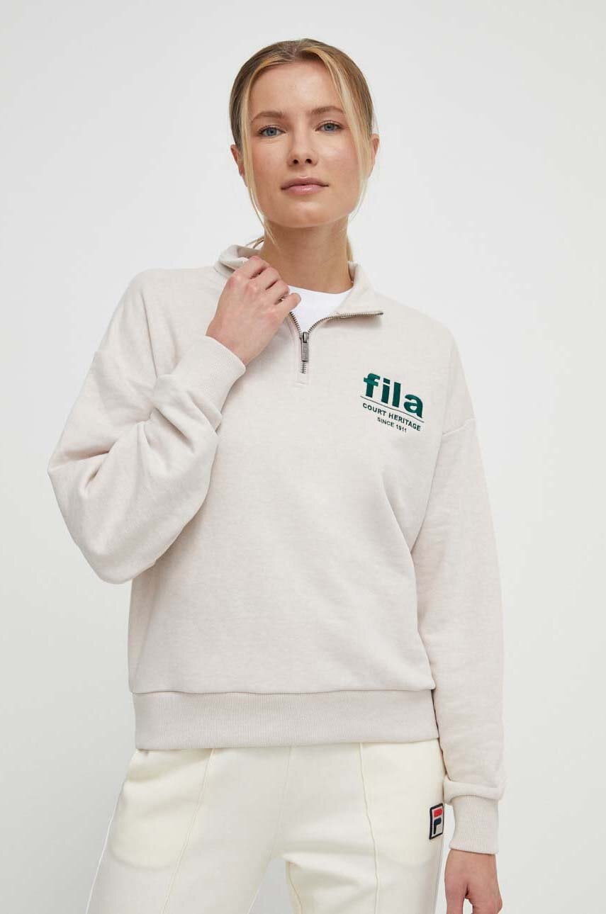 Fila bluza Lima femei, culoarea bej, neted, FAW0752