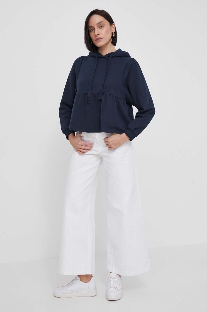 Μπλούζα Pepe Jeans JORDAN χρώμα: ναυτικό μπλε, με κουκούλα PL581429 φωτογραφία