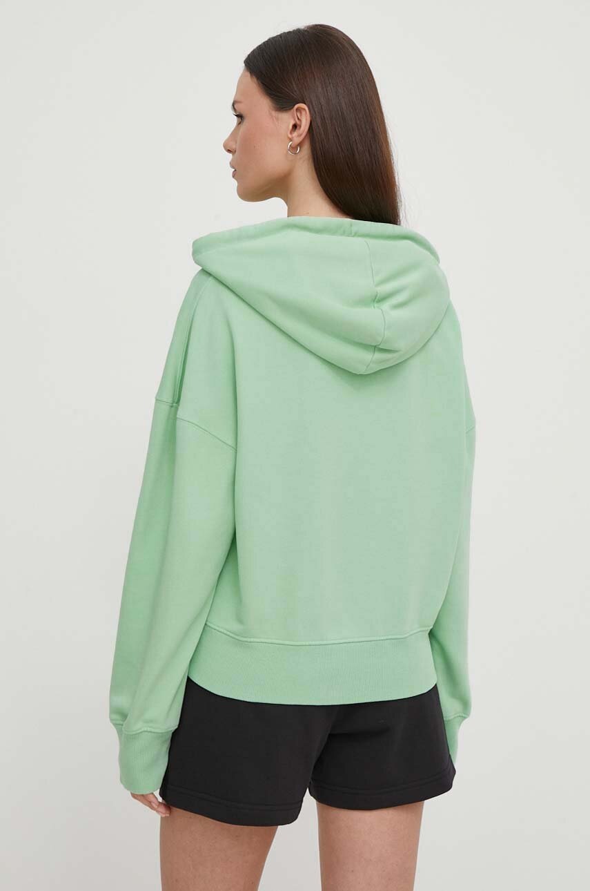 Кофта Pepe Jeans Lynette HOODIE жіноча колір зелений з капюшоном однотонна PL581439 