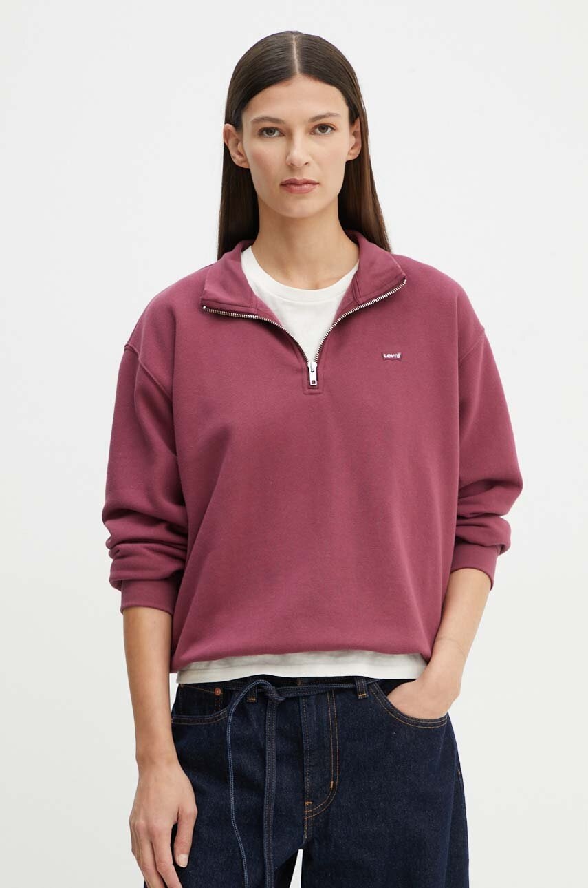 

Суичър Levi's в бордо с изчистен дизайн