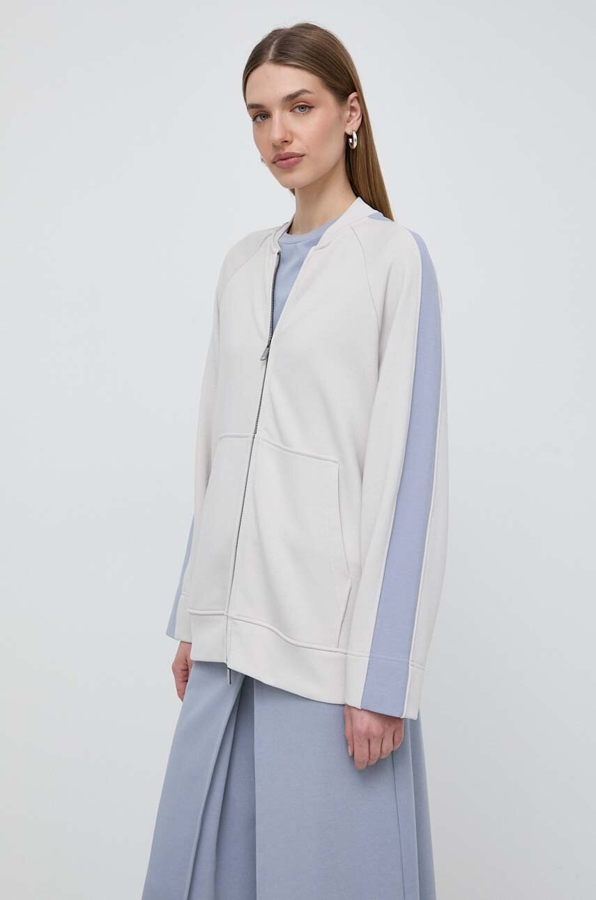 

Суичър Max Mara Leisure в сиво с изчистен дизайн 2416921028600, Сив