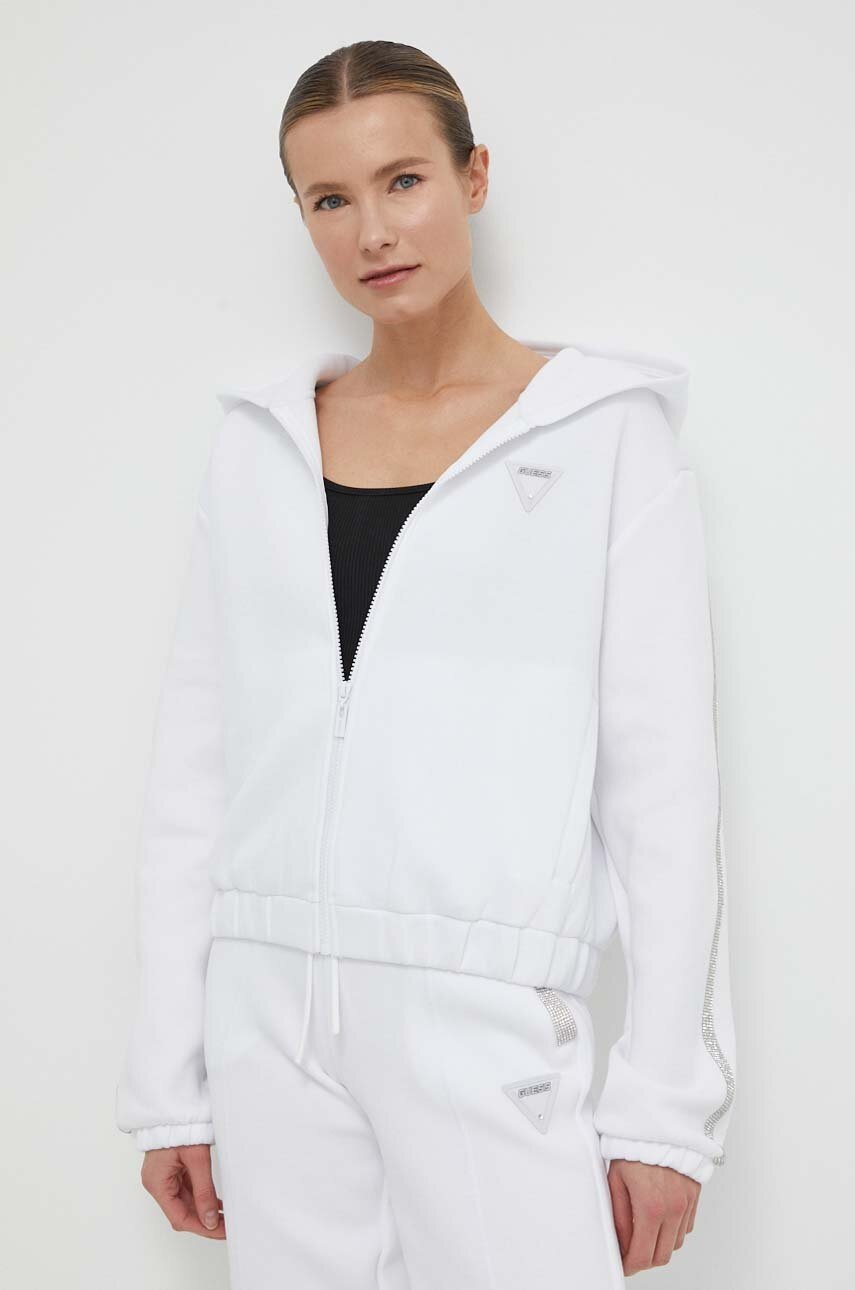 

Суичър Guess KIARA в бяло с качулка апликация V4GQ15 FL04P, Бял