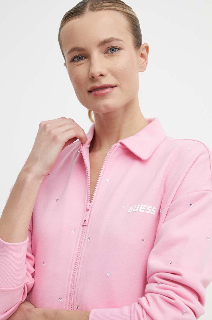 

Суичър Guess SKYLAR в розово с апликация V4GQ06 K8802, Розов