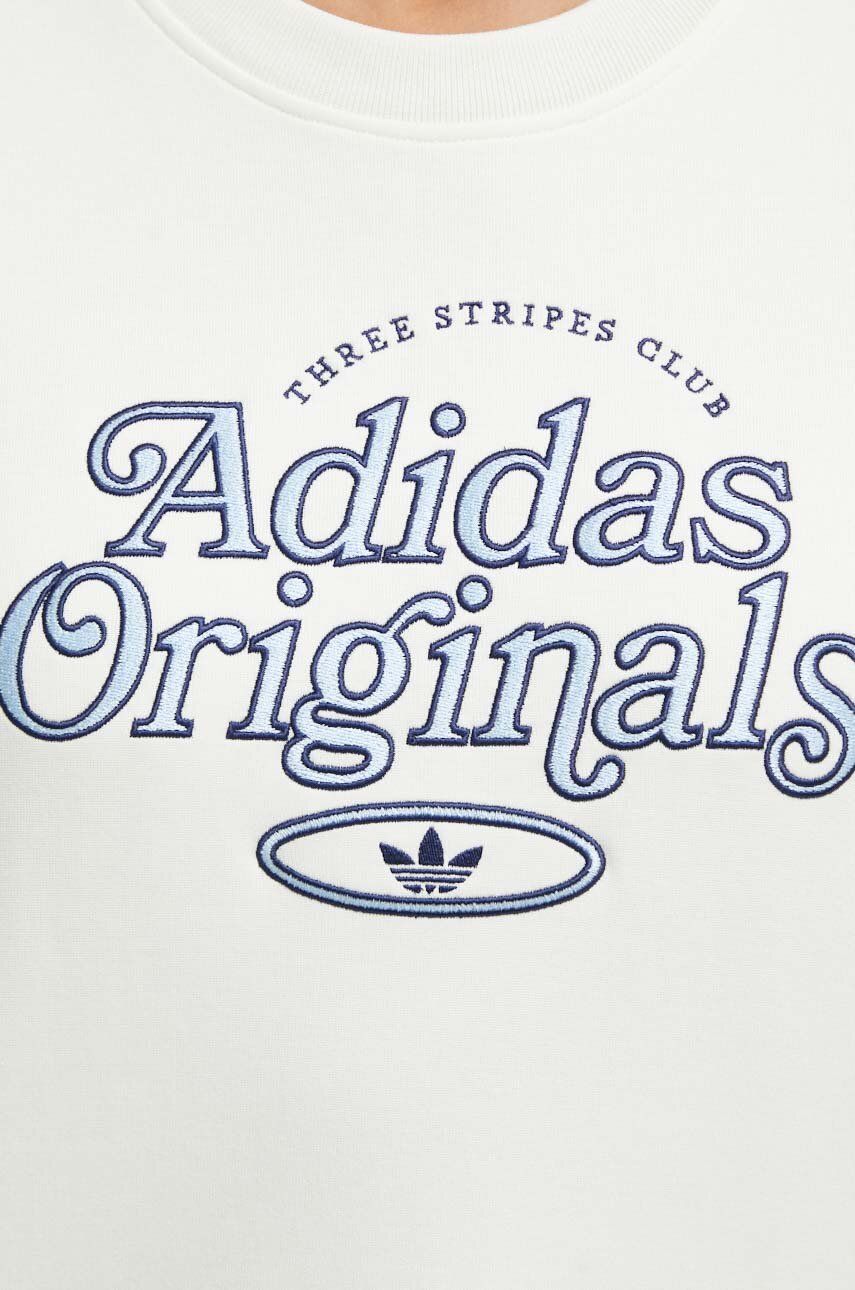 Dukserica adidas Originals za žene, boja: bež, s aplikacijom, IR7474