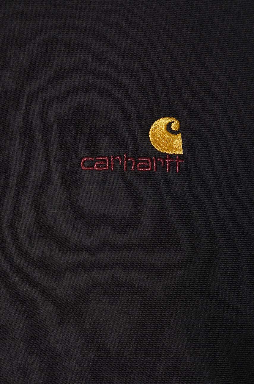 Dukserica Carhartt WIP American Script Sweat za žene, boja: crna, bez uzorka, I033649.89XX