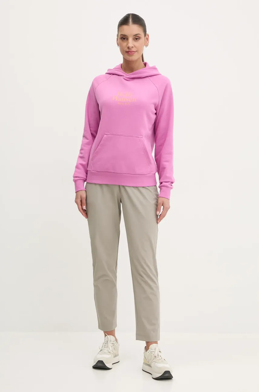 Кофта Helly Hansen женская цвет фиолетовый с капюшоном с аппликацией 54239 Кофта Helly Hansen женская цвет фиолетовый с капюшоном с аппликацией 54239