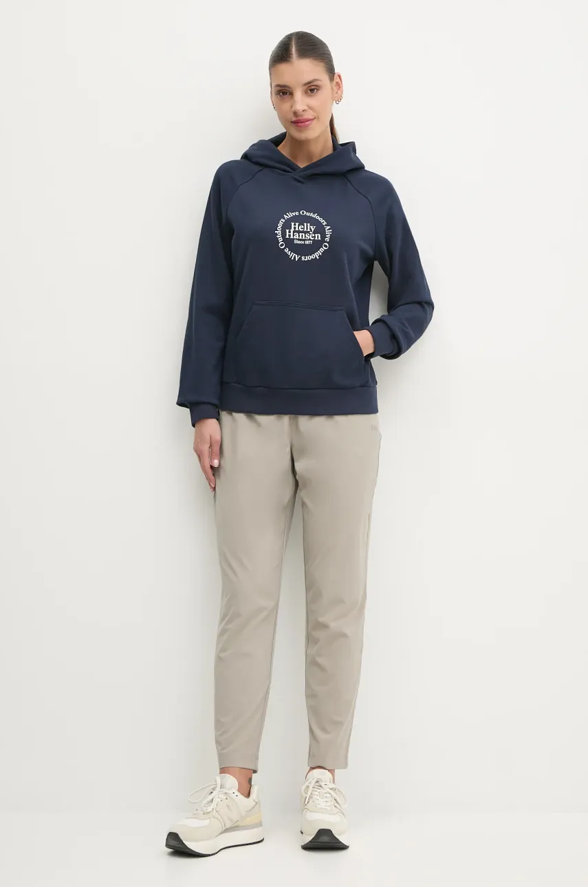 Кофта Helly Hansen женская цвет синий с капюшоном с аппликацией 54239 Кофта Helly Hansen женская цвет синий с капюшоном с аппликацией 54239