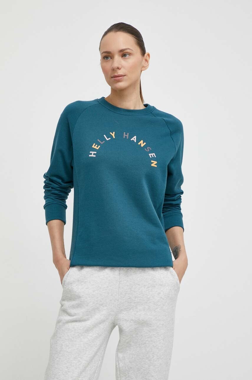 

Суичър Helly Hansen в тюркоазено с принт 63428, Тюркоазен