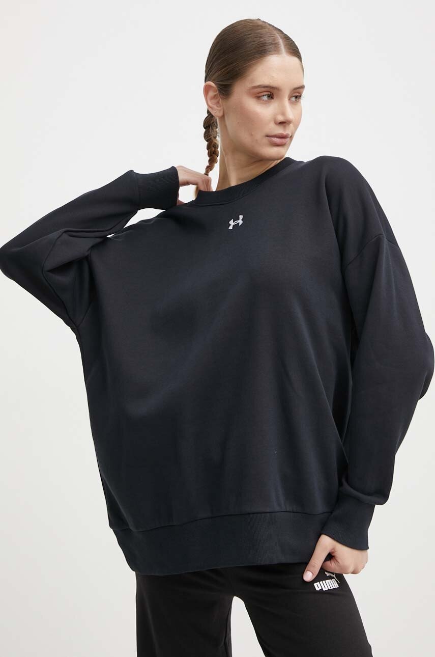 Under Armour bluza femei, culoarea negru, melanj