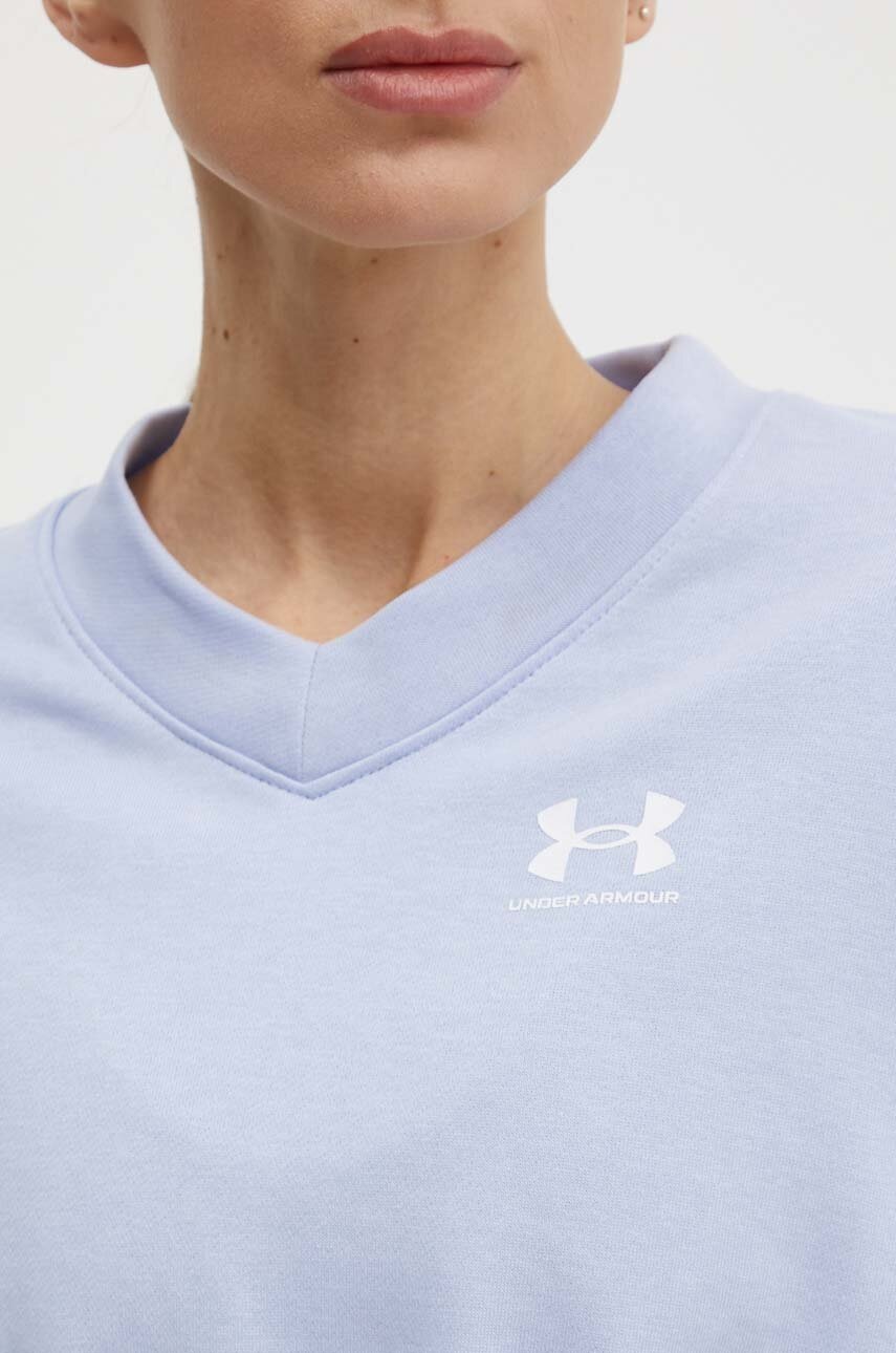 Φούτερ προπόνησης Under Armour Rival χρώμα: μοβ φωτογραφία