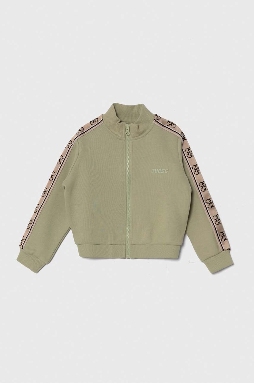 

Детски суичър Guess в лилаво с апликация, Зелен