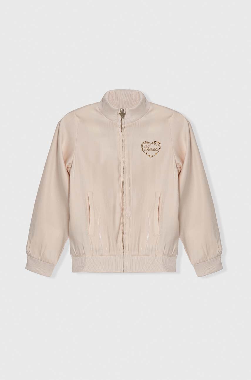 Детская кофта Guess цвет бежевый однотонная Детская кофта Guess цвет бежевый однотонная