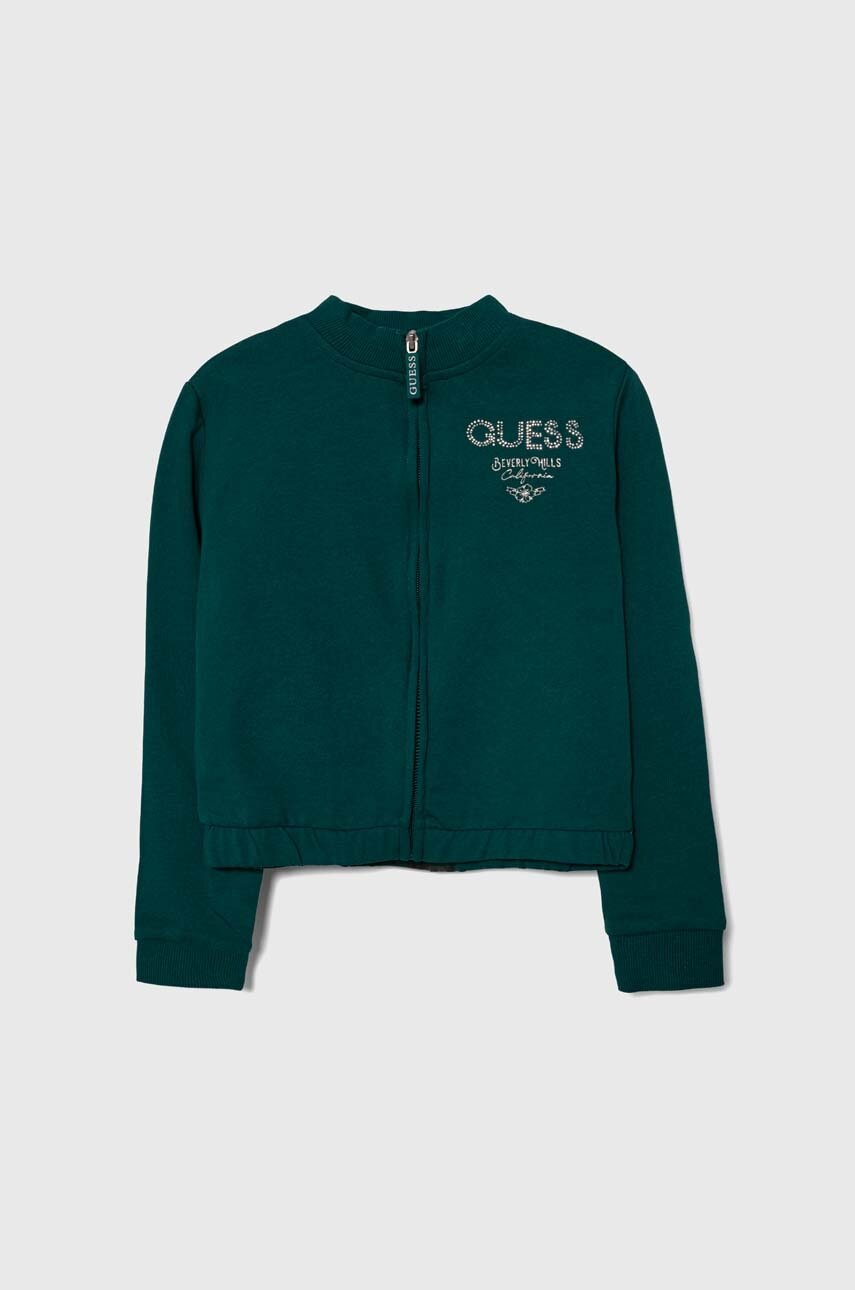 Детская хлопковая кофта Guess цвет зелёный с принтом в Луцке Детская хлопковая кофта Guess цвет зелёный с принтом в Луцке