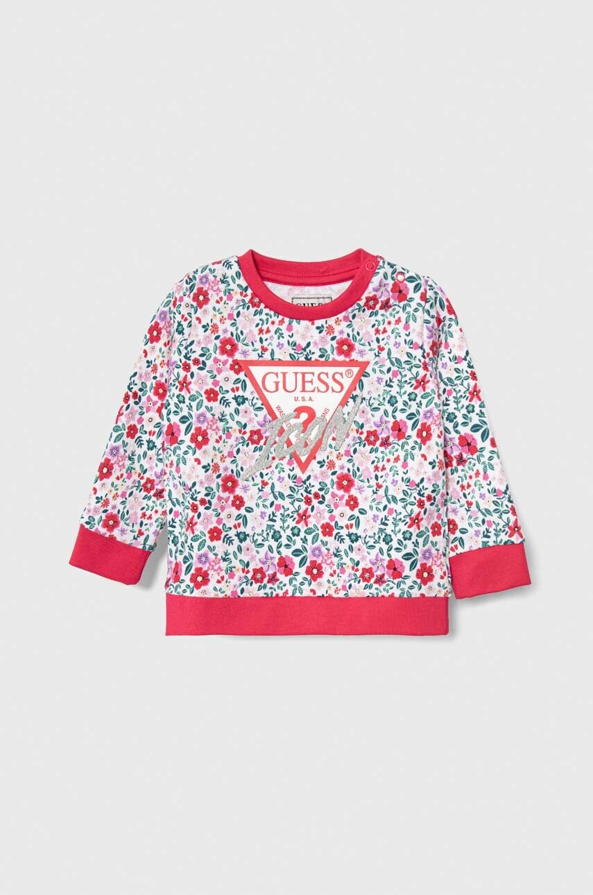 

Детски памучен суичър Guess с десен, Многоцветен