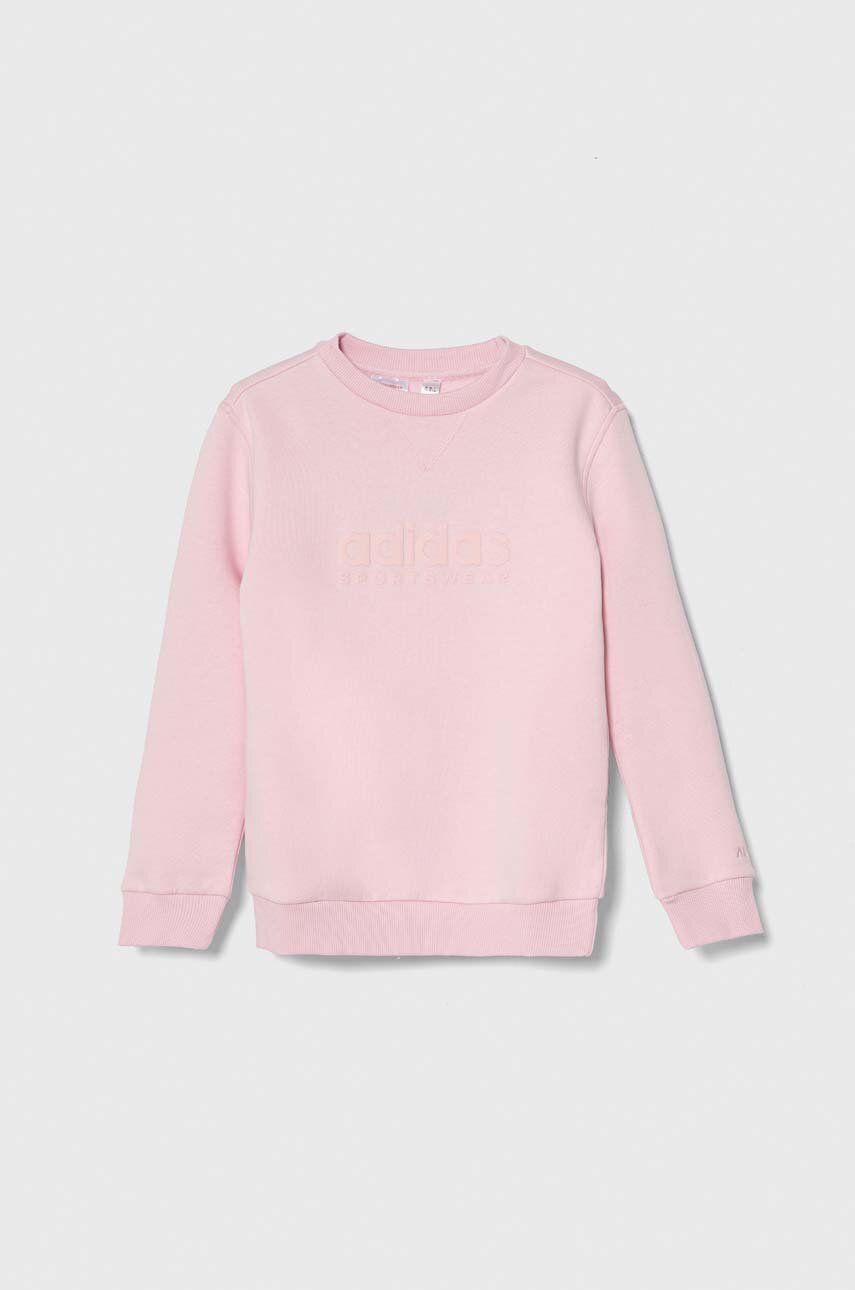 adidas bluza copii culoarea roz, cu imprimeu