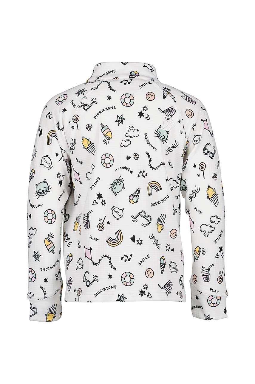 Детская кофта Didriksons JADIS PR KIDS FZ цвет белый узор Детская кофта Didriksons JADIS PR KIDS FZ цвет белый узор