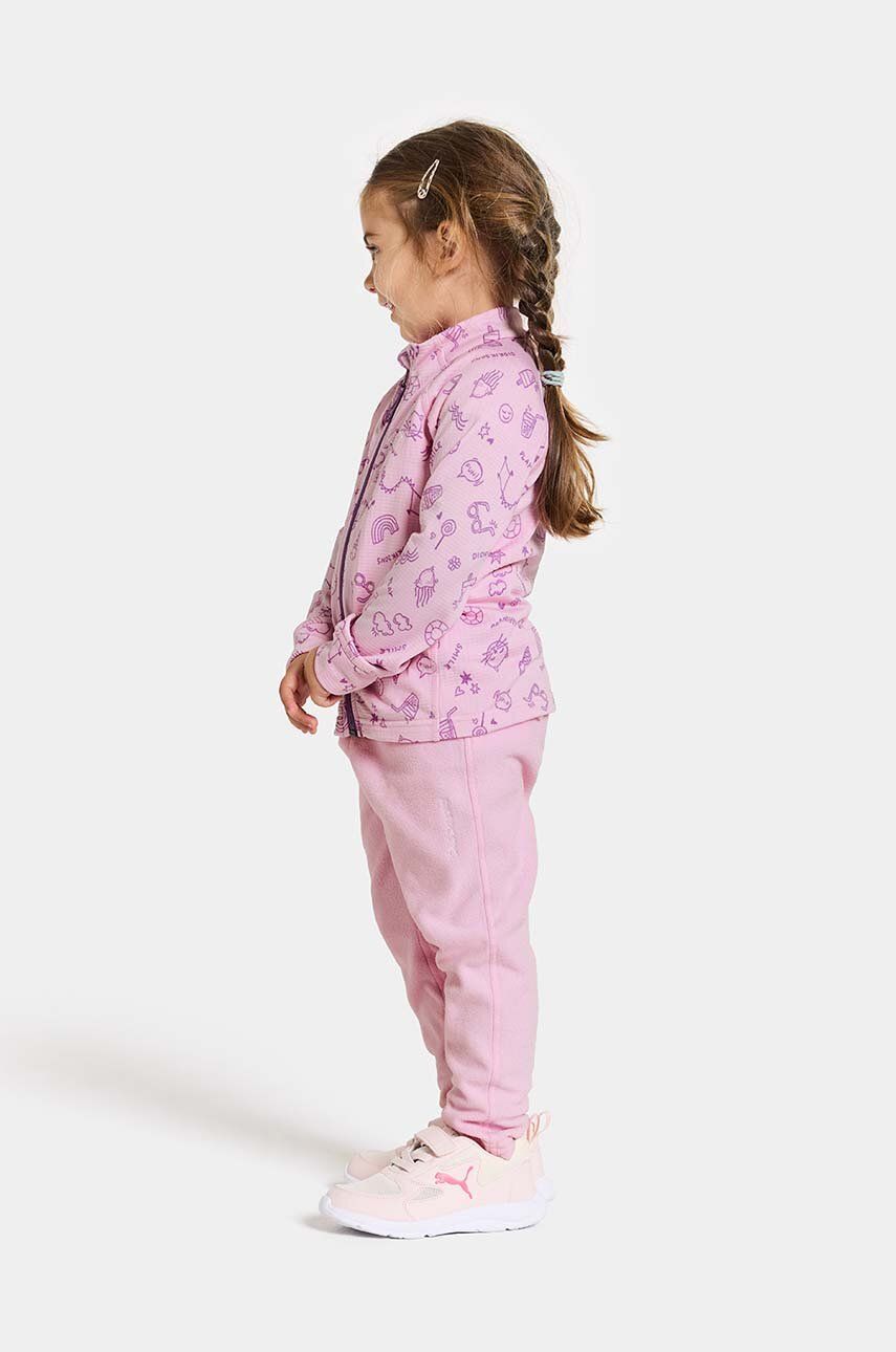 Dětská mikina Didriksons JADIS PR KIDS FZ fialová barva, vzorovaná 505299 110